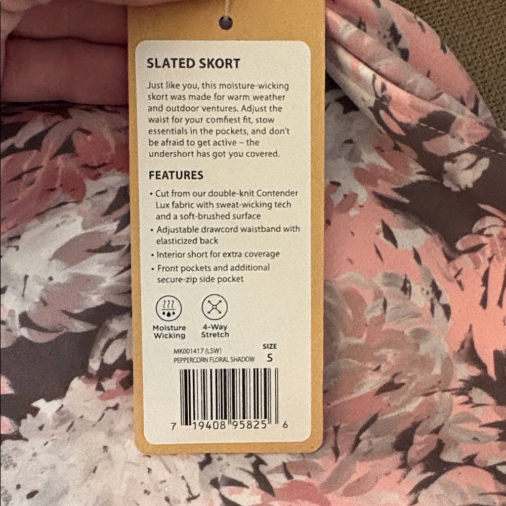 Marika Pink and Brown Floral Skort. NWT. Small - Picture 6 of 6